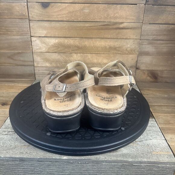 Finn Comfort Sandals Womens US 8 Strappy Flats Hook & Loop Brown Leather UK 5.5 - Picture 4 of 10